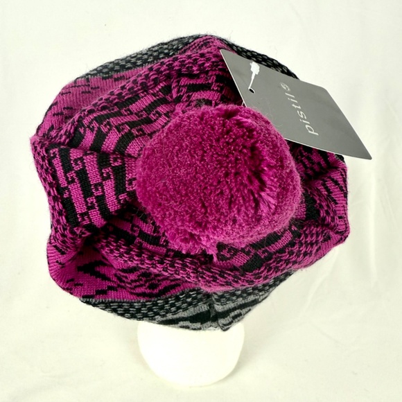 NWT Pistil Winter Beanie Stocking Ski Cap Isabetta Magenta Aztec Christmas Gift - Picture 6 of 14
